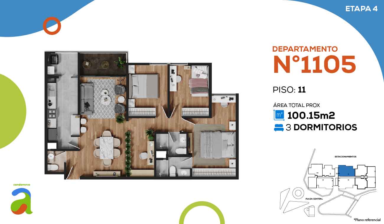 DEPARTAMENTO NRO. 1105 EDIFICIO D