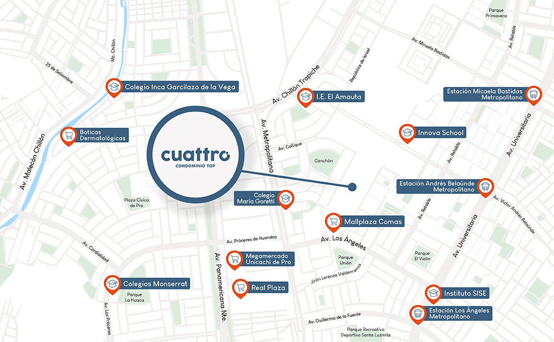 Mapa condominio cuattro
