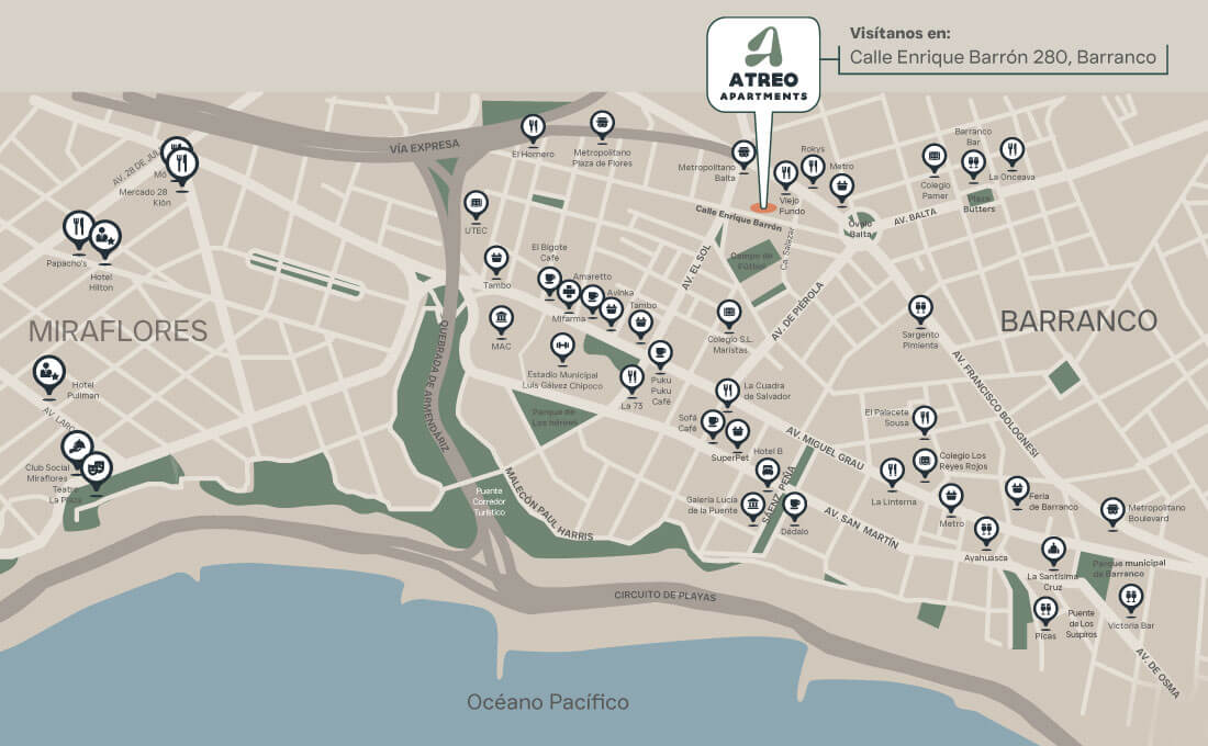 Mapa Atreo Apartments