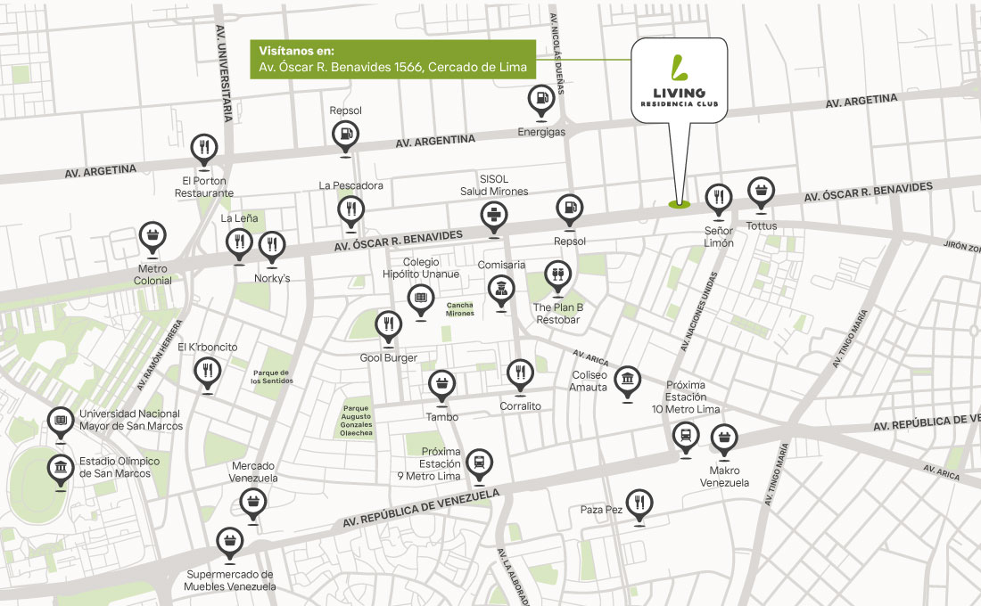 Mapa Living Residencia Club