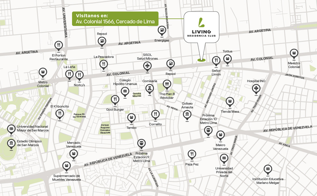 Mapa Living Residencia Club