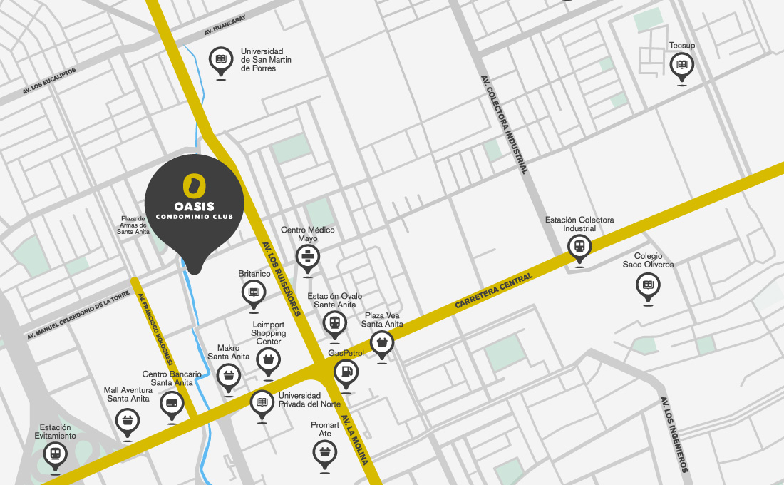 Mapa Oasis Condominio Club