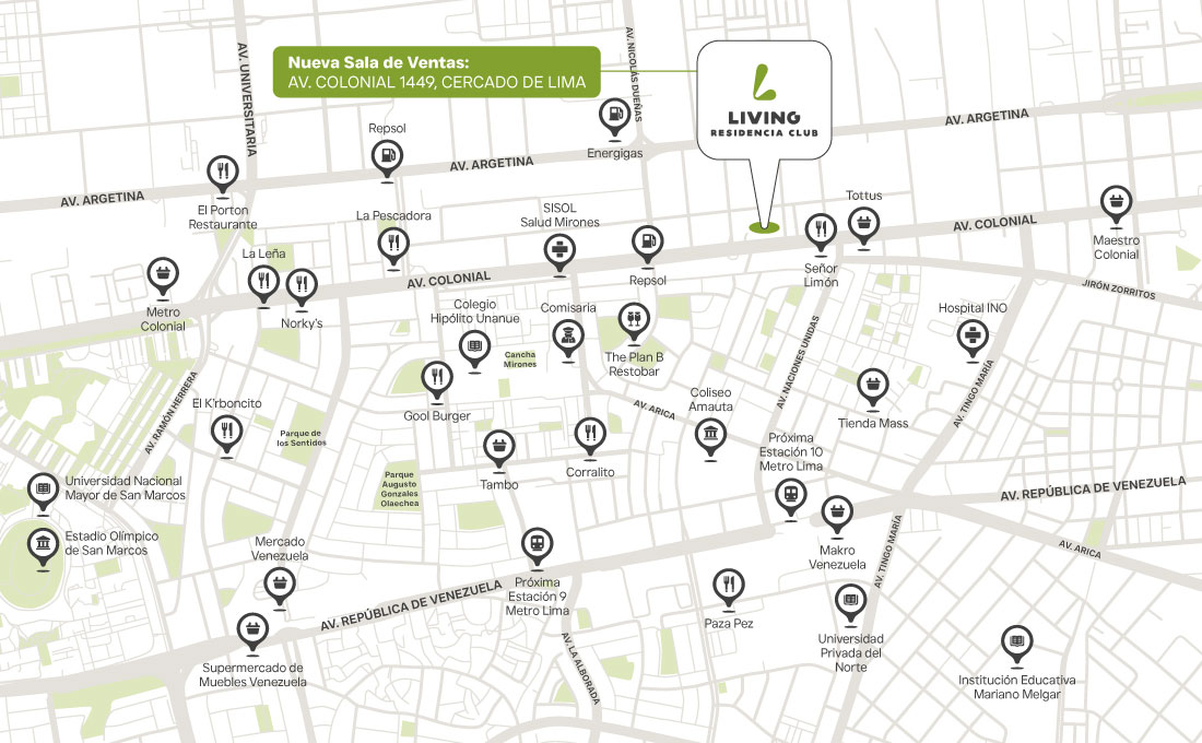 Mapa Living Residencia Club