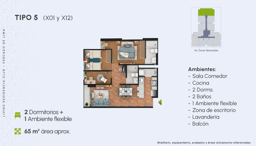 DEPARTAMENTO N°1001 EDIFICIO 1