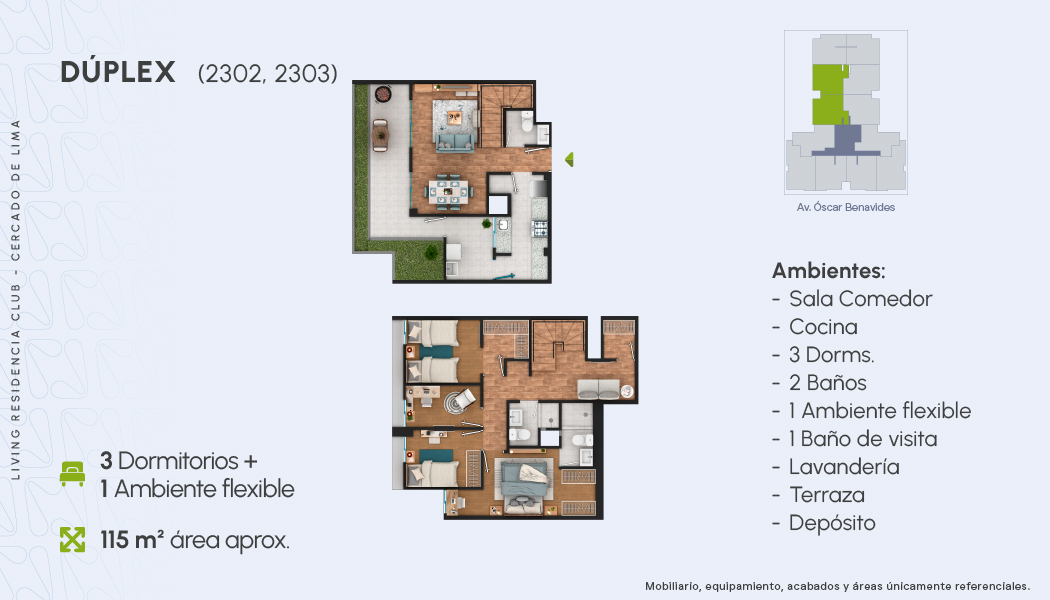 DEPARTAMENTO DÚPLEX N°2302 EDIFICIO 1