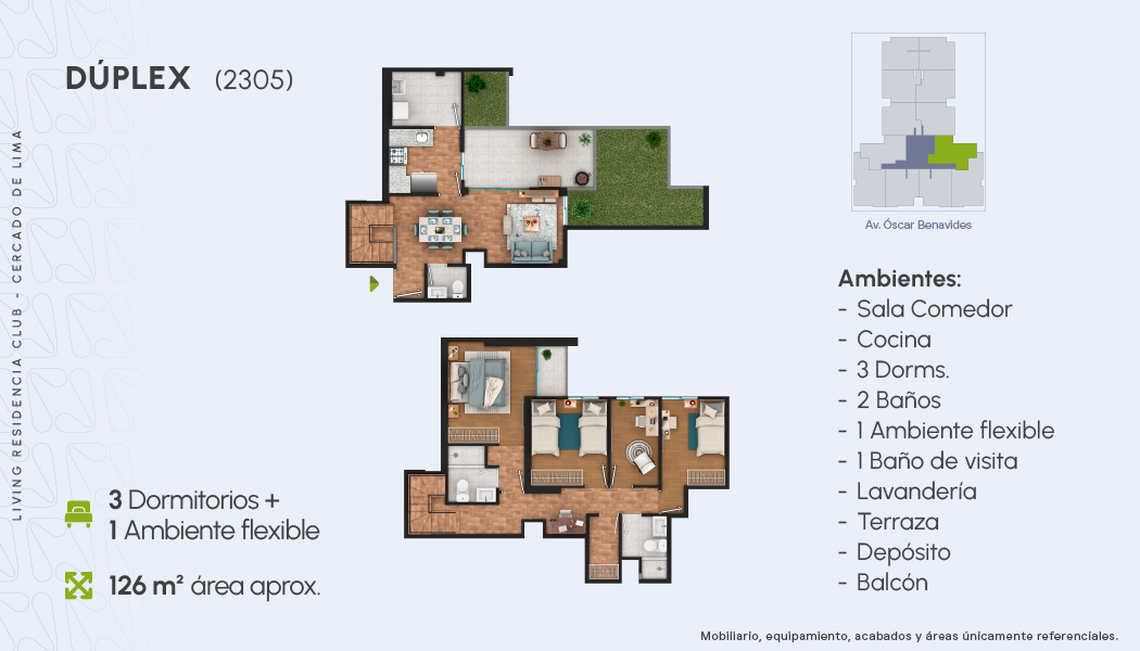 DEPARTAMENTO DÚPLEX N°2305 EDIFICIO 1